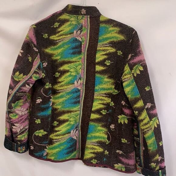 JOSHI TROPICAL PRINT BLAZER SIZE L - Picture 2 of 10
